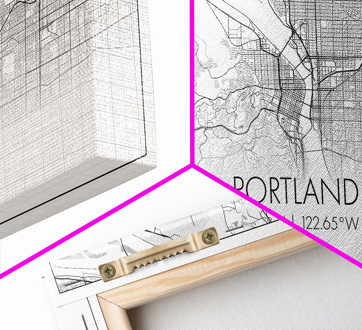 Portland City Map, Oregon Art, Map Print, Minimalist Wall Art, Wall Art, Canvas Art, New Home Gift, Gaming Wall Décor, Man Cave Art, Prints