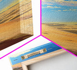 Vertical Canvas Painting of Sand Dunes in Desert Landscape, Framed Oversized Wall Art on Canvas, Tall and Narrow Living Room Wall Art