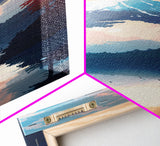 Skinny Art Tall Art Framed Canvas Print Japanese Style Art Mount Fuji At Sunrise Reflection Wood Block Print Ukiyo-e Feng Shui Wall Art