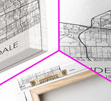 Fort Lauderdale Street Map, California Map, City Map Art, Minimalist Art, Wall Art, Canvas Print, Travel Art, Game Room Décor, Travel Gifts