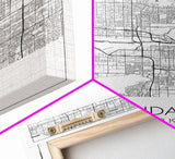 Glendale Street Map, Arizona Map, City Map Art, Minimalist Art, Wall Art, Canvas Print, Black And White Map, Above Bed Art, Wanderlust Gift