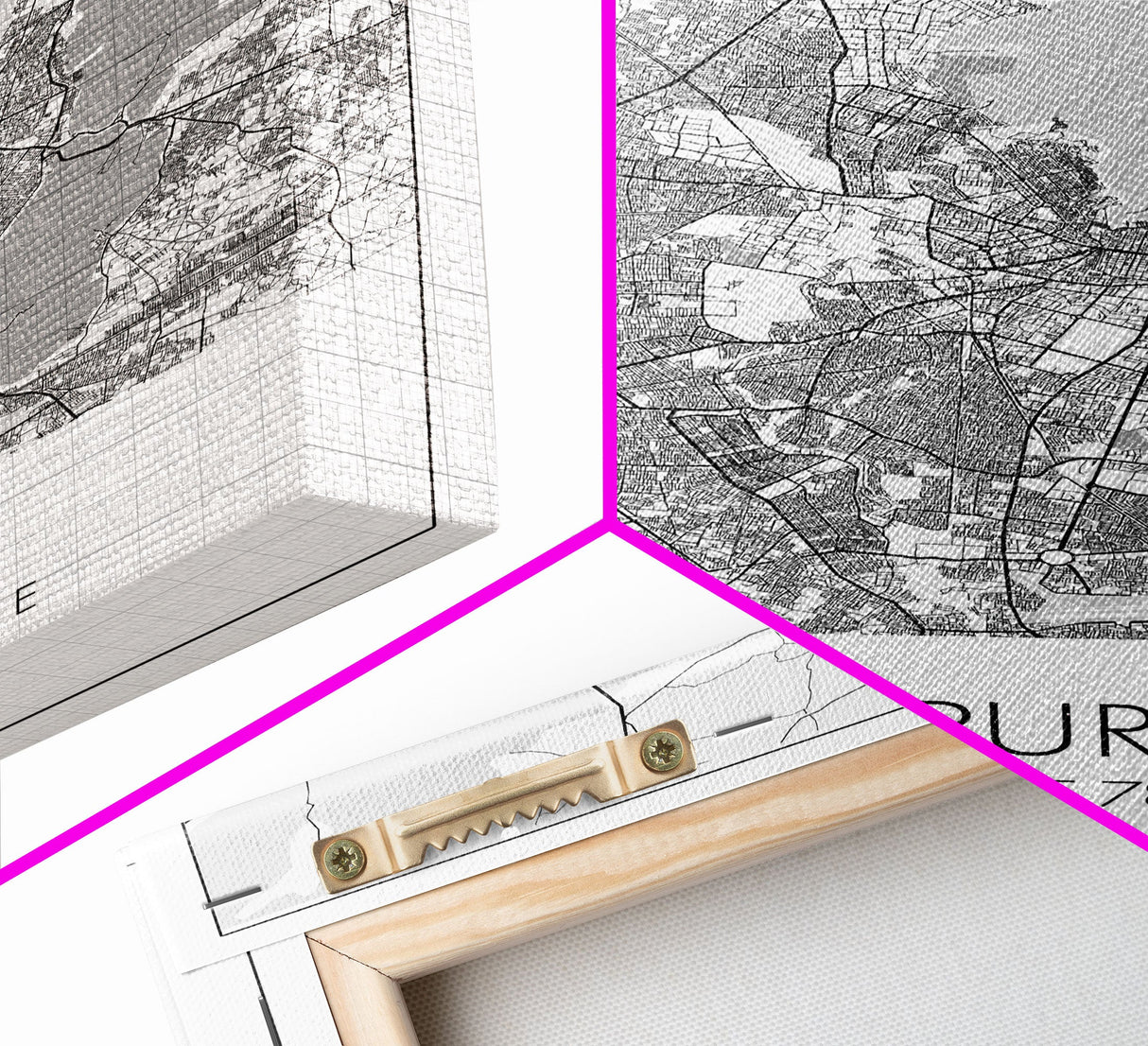 Jaipur Street Map, India Map, Asia City Map Art, Modern Wall Art, Wall Art, Canvas Print, Bedroom Print, Gifts For Her, Travel Wall Décor