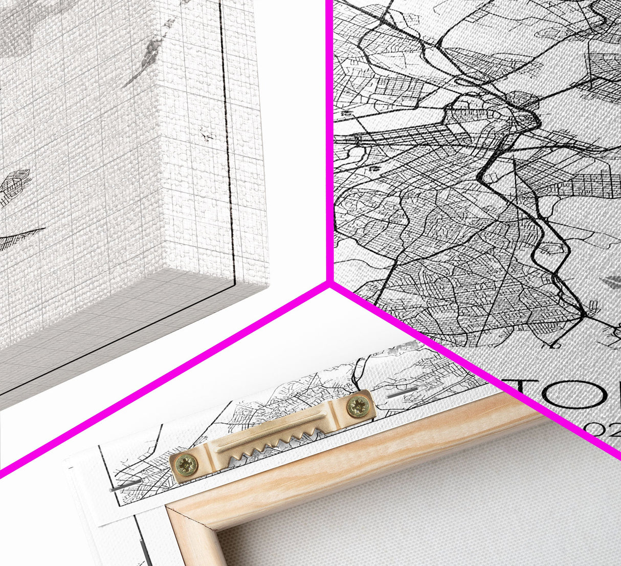 Boston Street Map, Massachusetts Map, City Map Art, Modern Art, Wall Art, Canvas Print, Wall Art For Bedroom, Gifts For Him, Travel Décor
