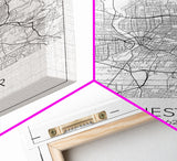 Rochester Street Map, New York Map, City Map Art, Minimalist Art, Wall Art, Canvas Print, Boys Room Décor, Best Friend Gift, Travel Print