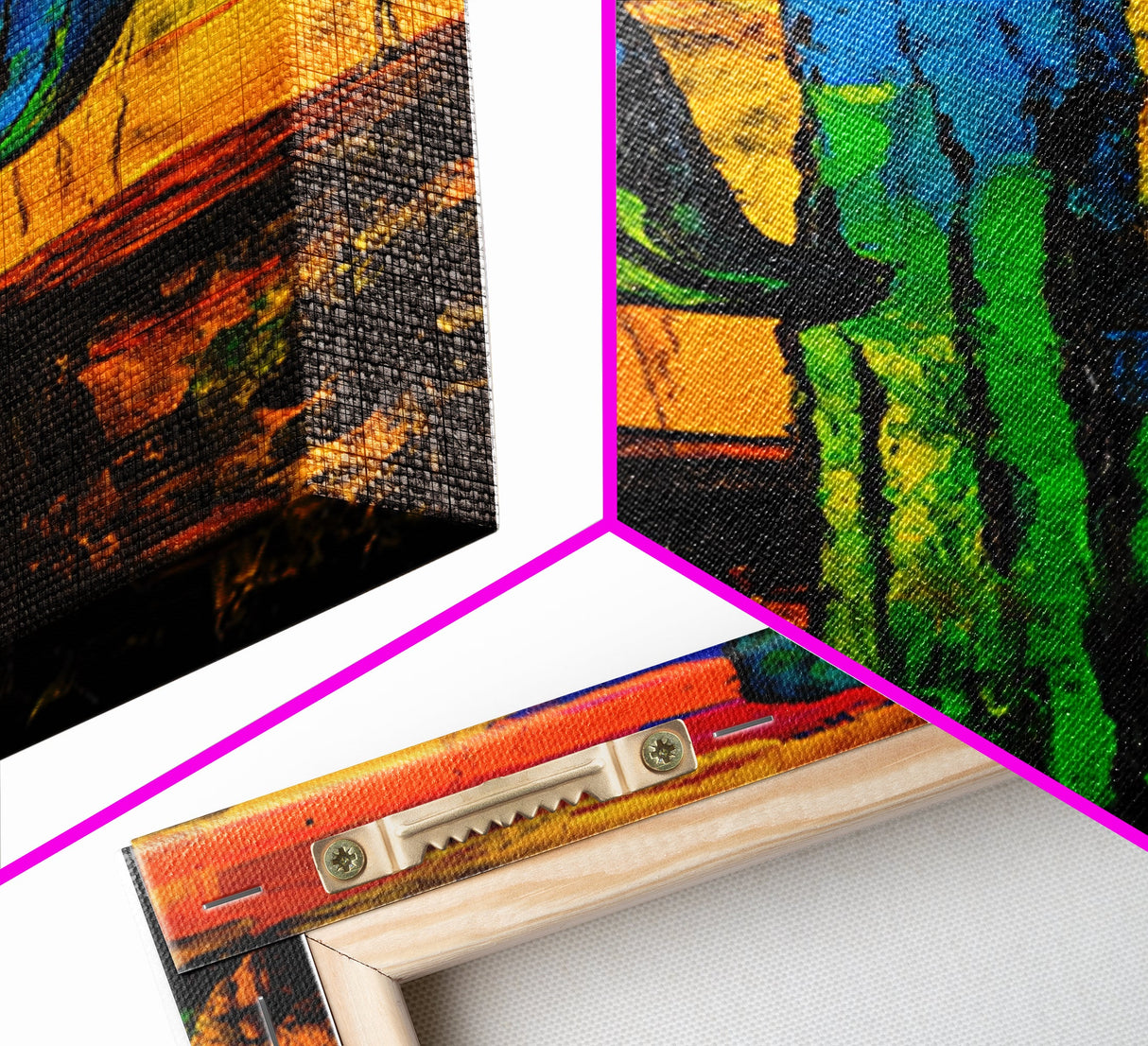 Vibrant Cactus Sunset Canvas Print, Southwest Wall Art, Desert Art, Bright Colorful Wall Art, Moody Art, Joshua Tree Art, Gift Idea, Vertical Wall Art