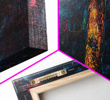 Rustic Axe Painting, dark romance painting, moody art, abstract texture art, framed canvas print, original painting, gift idea, southwest wall art