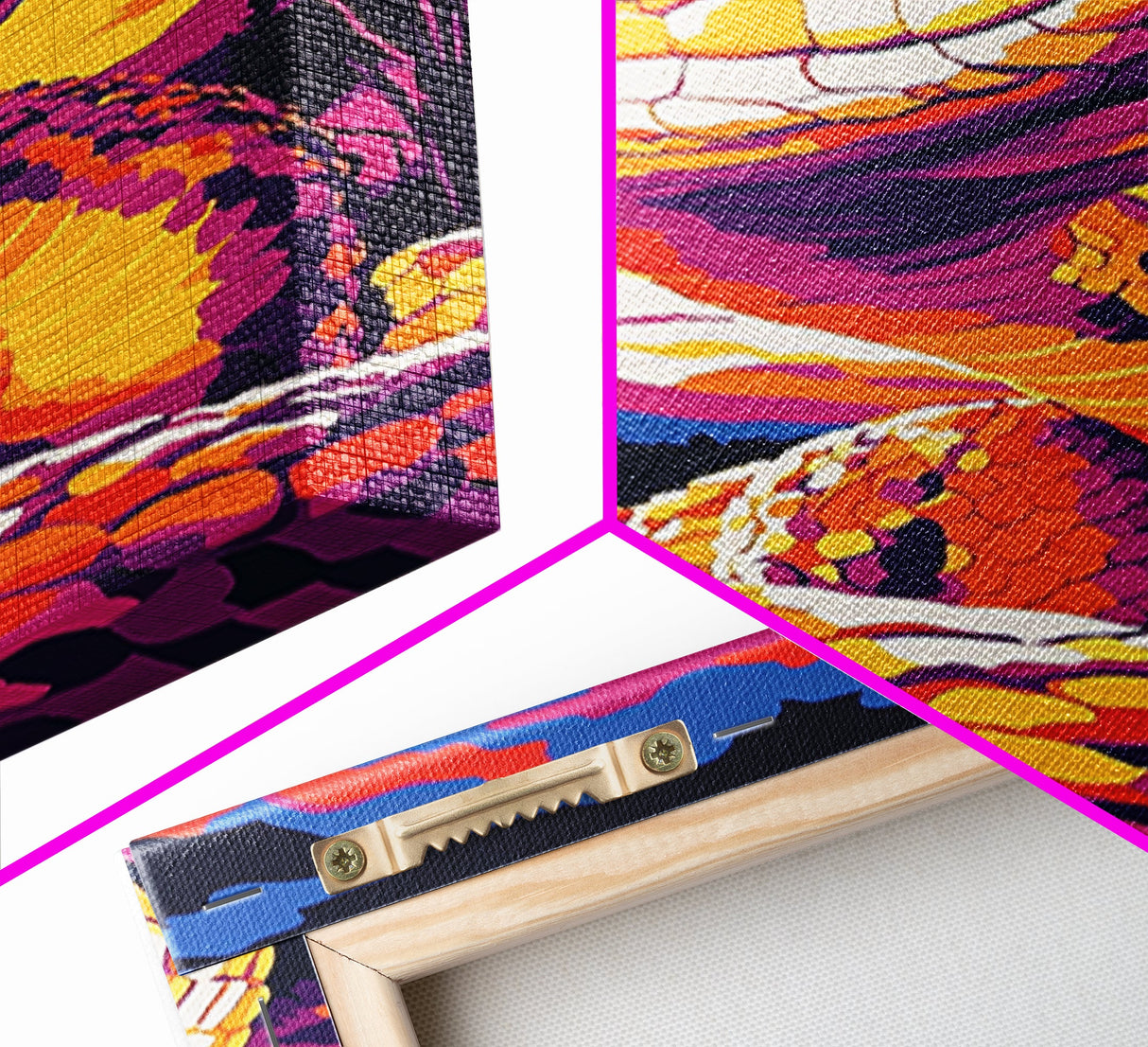 Rattlesnake Sunset, Bold Snake Art, Vibrant Southwest Decor, Wildlife Art, Nature Painting, Canvas Print, Living Room Art