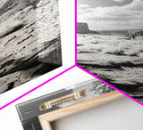 Desert landscape, Joshua tree art, western wall art, framed canvas print, southwest decor, black and white nature, rustic desert scene
