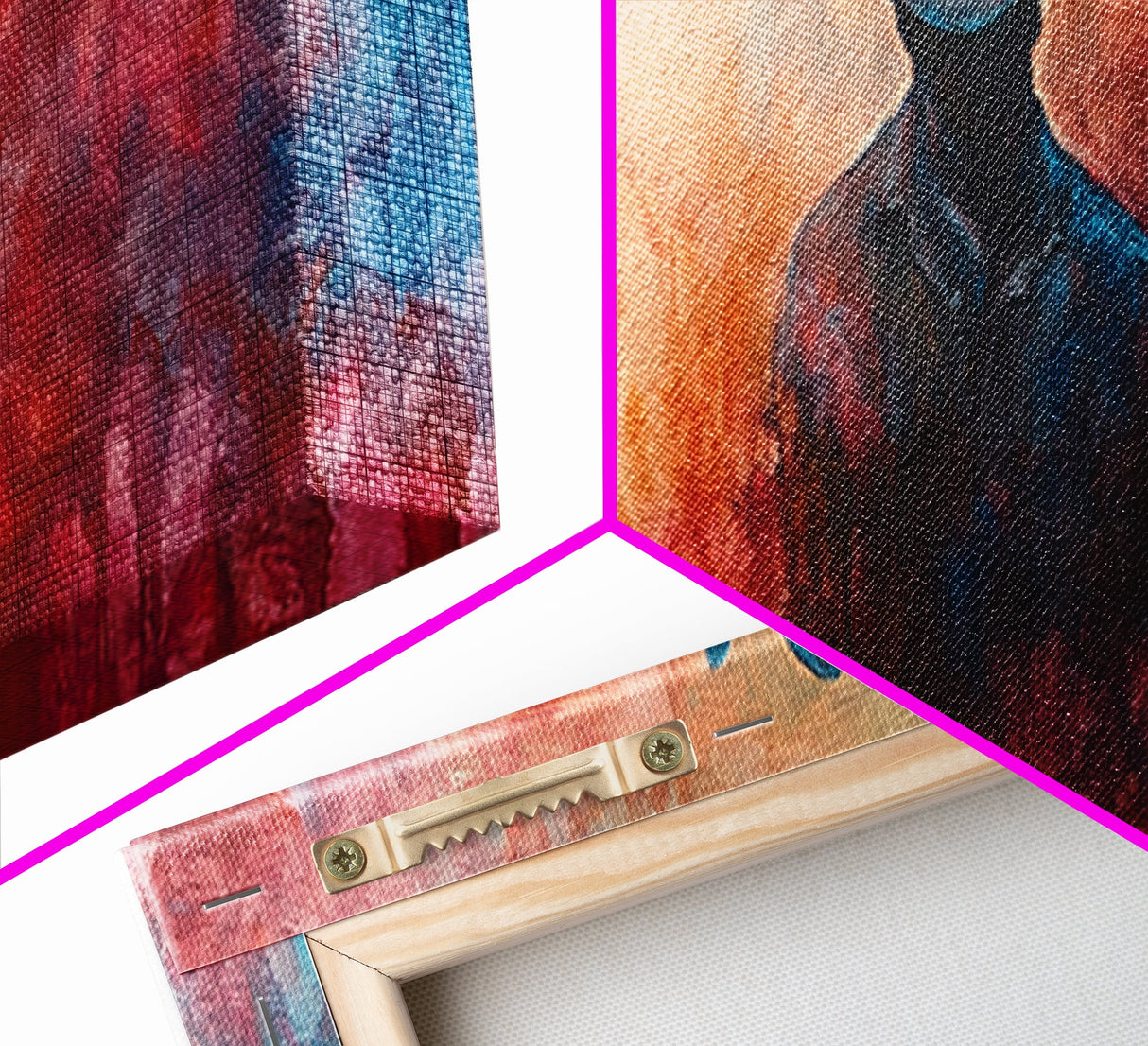 Moody Cowboy Art, dark romance painting, rustic wall art, southwest wall art, extra wide art, framed canvas print, panoramic painting