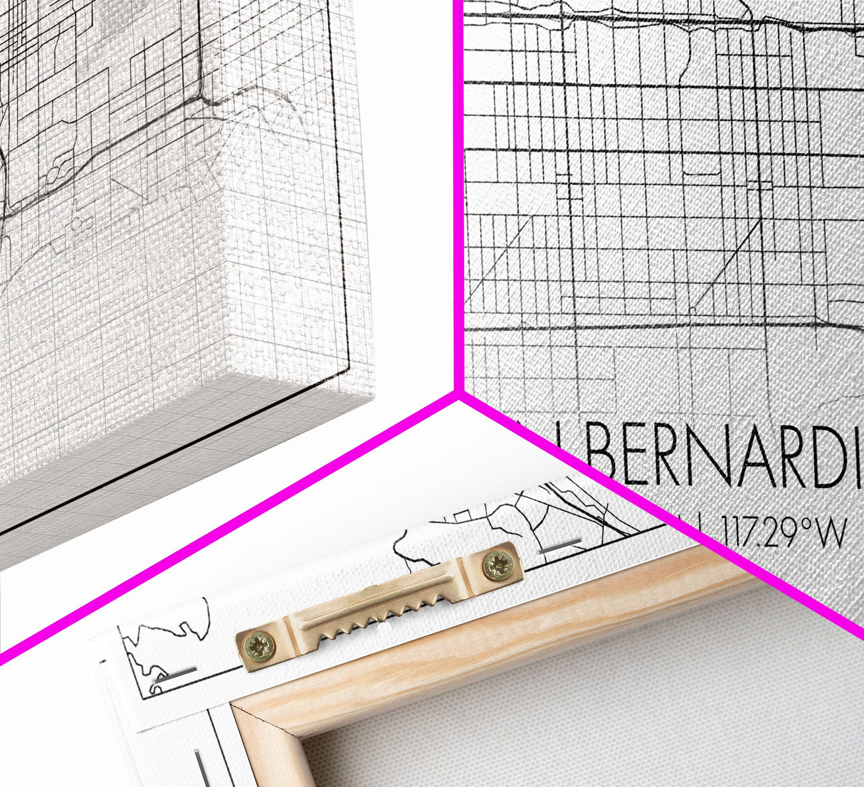 San Bernardino City Map, California Art, Map Print, Minimalist Wall Art, Wall Art, Canvas Art, Business Gift, Dorm Décor, Office Prints