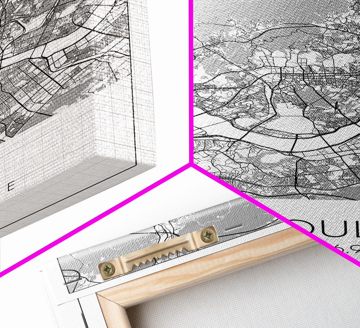 Seoul Street Map, South Korea Map, Asia City Map Print, Minimalist Art, Wall Art, Canvas Print, Travel Gift For Women, Travel Wall Décor
