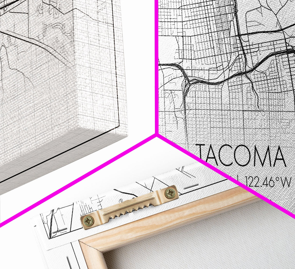 Tacoma City Map, Washington Art, Map Print, Modern Wall Art, Wall Art, Canvas Art, Gift For The Home, Farmhouse Wall Décor, City Wall Art