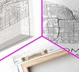 Tacoma Street Map, Washington Map, City Map Print, Modern Wall Art, Wall Art, Canvas Print, Wall Hanging, Housewarming Gift, Travel Art