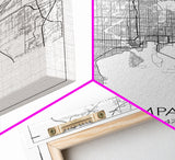 Tampa Street Map, Florida Map, City Map Print, Modern Wall Art, Wall Art, Canvas Print, Gift For Mom, Travel Wall Decor, Farmhouse Wall Art