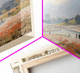 Hitachi Seaside Park COUNTRY | Framed Travel Poster Canvas Print | Trendy Wall Art | Watercolor Painting | Living Room Art | Unique Art