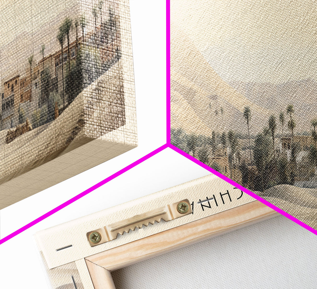 Huacachina Travel Poster Print, Framed Canvas Print, COUNTRY Travel Art, Wood Framed Art, Wall Hanging, Home Decor