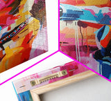 Dynamic Cowboy with Gun - Framed Canvas Print, Action-Packed Western Art, Bold Cowboy Wall Art for Living Room Decor