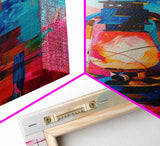 Brightly Painted Oil Lamp - Framed Canvas Print, Vibrant Western Art, Rustic Lamp Wall Art for Living Room Decor