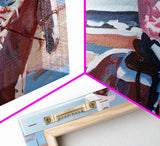 Cowboy Riding Bucking Horse, High Energy Framed Canvas Print, Perfect for Western Living Room Art, Bedroom Decor, Rustic Home Wall Art