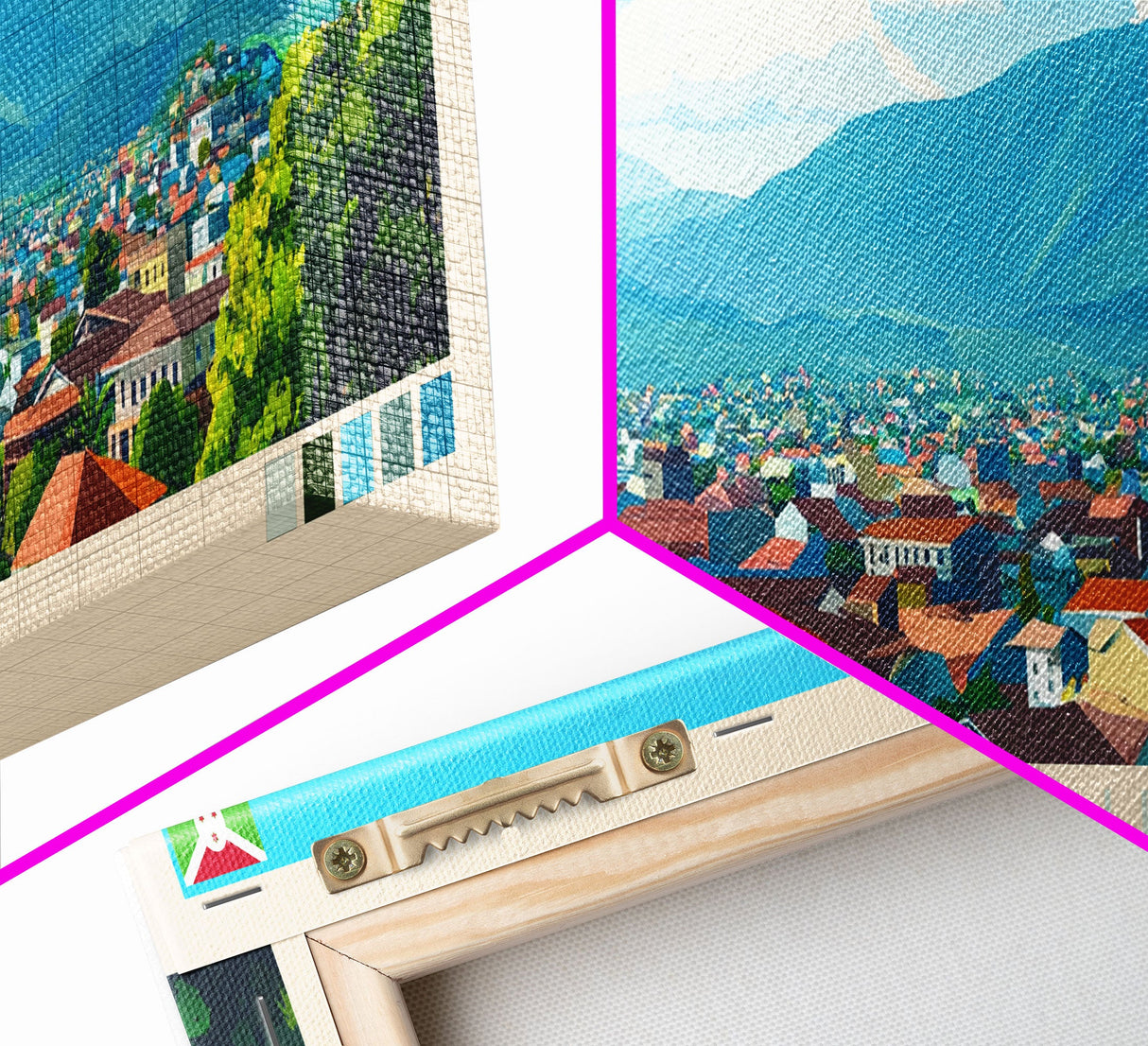 Bujumbura, Burundi Panoramic Travel Poster Canvas Print, Bujumbura, Burundi Painting, Burundi Art, Bujumbura Travel Art, Guest Room Painting