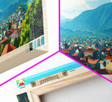 Bujumbura, Burundi Panoramic Travel Poster Canvas Print, Bujumbura, Burundi Painting, Burundi Art, Bujumbura Travel Art, Guest Room Painting