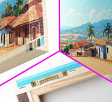 Cabinda, Angola Panoramic Travel Poster Canvas Print, Cabinda, Angola Painting, Angola Art, Cabinda Travel Art, Guest Room Painting