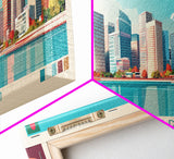 Chattogram, Bangladesh Travel Poster Panoramic Canvas Print, Chattogram, Bangladesh Painting, Bangladesh Art, Chattogram Travel Art, Guest Room Painting