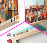 Chelmsford, England Travel Poster Panoramic Canvas Print, Chelmsford, England Painting, England Art, Chelmsford Travel Art, Guest Room Painting