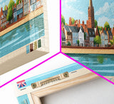 Chichester, England Panoramic Travel Poster Canvas Print, Chichester, England Painting, England Art, Chichester Panoramic Travel Art, Travel Painting