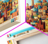 Chihuahua, Mexico Panoramic Travel Poster Canvas Print, Chihuahua, Mexico Painting, Mexico Art, Chihuahua Panoramic Travel Art, Travel Painting