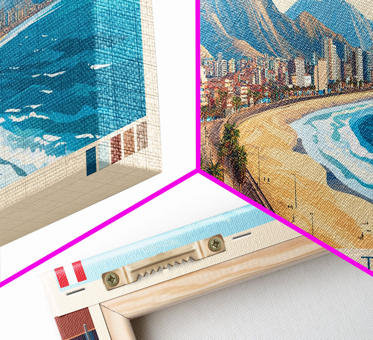 Chimbote, Peru Panoramic Travel Poster Canvas Print, Chimbote, Peru Painting, Peru Art, Chimbote Travel Art, Living Room Painting