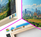 Chitungwiza, Zimbabwe Panoramic Travel Poster Canvas Print, Chitungwiza, Zimbabwe Painting, Zimbabwe Art, Chitungwiza Panoramic Travel Art, Travel Painting