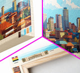 Kampala, Uganda Panoramic Travel Poster Canvas Print, Kampala, Uganda Painting, Uganda Art, Kampala Travel Art, Living Room Painting