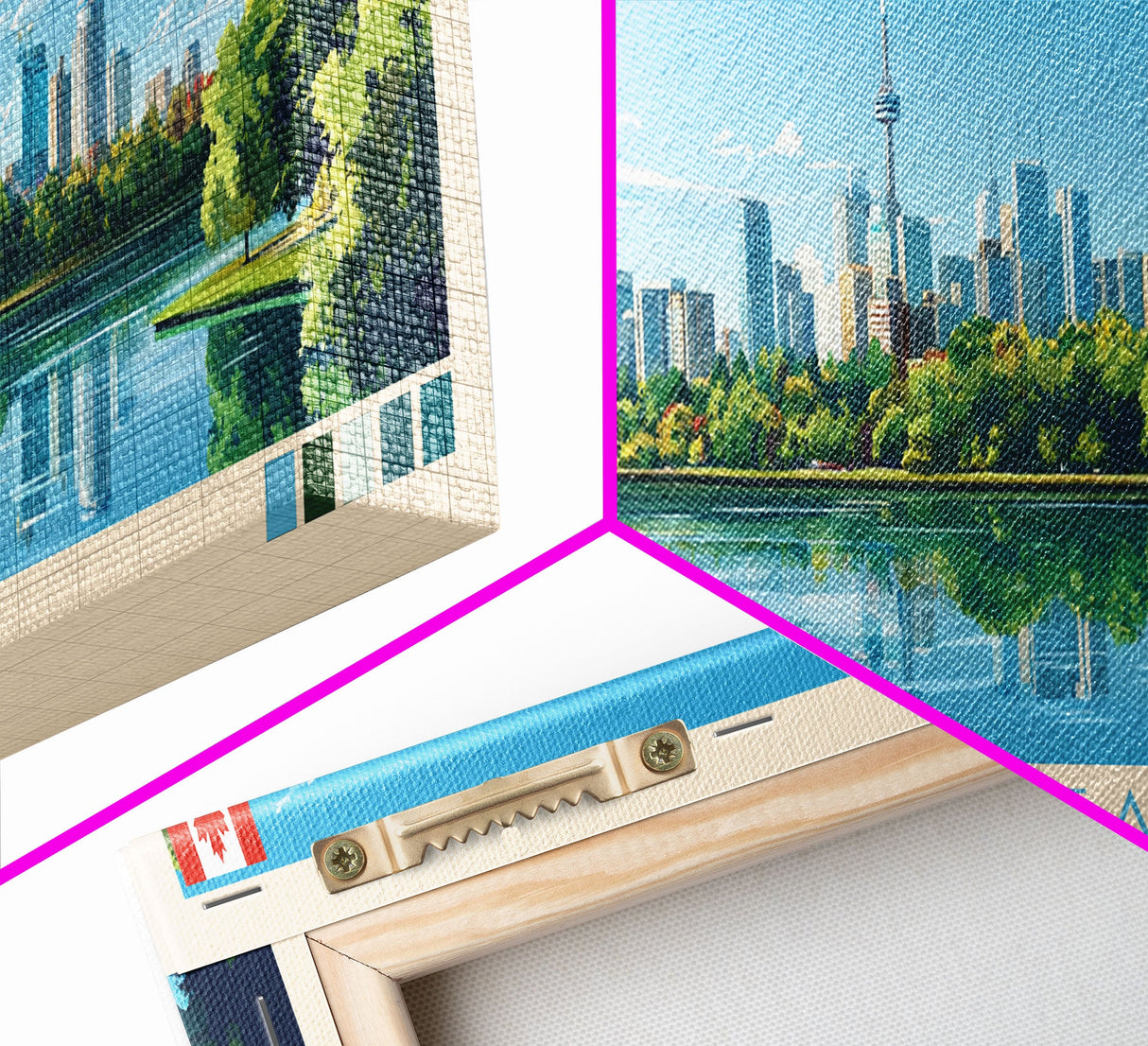 Kanata, Canada Travel Poster Panoramic Canvas Print, Kanata, Canada Painting, Canada Art, Kanata Travel Art, Guest Room Painting