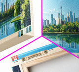 Kanata, Canada Travel Poster Panoramic Canvas Print, Kanata, Canada Painting, Canada Art, Kanata Travel Art, Guest Room Painting