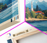 Pudahuel, Chile Travel Poster Panoramic Canvas Print, Pudahuel, Chile Painting, Chile Art, Pudahuel Travel Art, Guest Room Painting