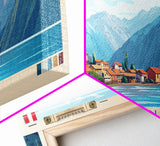 Sullana, Peru Panoramic Travel Poster Canvas Print, Sullana, Peru Painting, Peru Art, Sullana Panoramic Travel Art, Travel Painting
