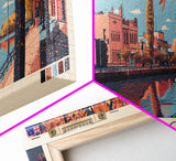 Bendigo, Australia Panoramic Canvas Print, Bendigo, Australia Painting, Australia Art, Bendigo Travel Poster, Travel Art, Guest Room Painting