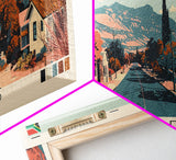 Botshabelo, South Africa Panoramic Canvas Print, Botshabelo, South Africa Painting, South Africa Art, Botshabelo Travel Poster, Travel Art, Guest Room Painting