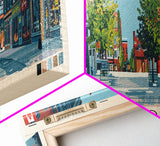 Brantford, Canada Panoramic Canvas Print, Brantford, Canada Painting, Canada Art, Brantford Travel Poster, Travel Art, Living Room Painting