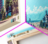 Brazzaville, Republic of the Congo Panoramic Canvas Print, Brazzaville, Republic of the Congo Painting, Republic of the Congo Art, Brazzaville Travel Poster, Travel Art, Guest Room Painting