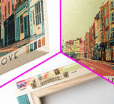 Brighton and Hove, England Panoramic Canvas Print, Brighton and Hove, England Painting, England Art, Brighton and Hove Travel Poster, Travel Art, Vacation Gift