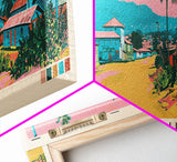 Bukavu, Congo Panoramic Canvas Print, Bukavu, Congo Painting, Congo Art, Bukavu Travel Poster, Travel Art, Living Room Painting