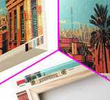 Cairo, Egypt Panoramic Canvas Print, Cairo, Egypt Painting, Egypt Art, Cairo Travel Poster, Travel Art, Housewarming Gift