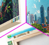Campinas, Brazil Panoramic Canvas Print, Campinas, Brazil Painting, Brazil Art, Campinas Travel Poster, Travel Art, Housewarming Gift