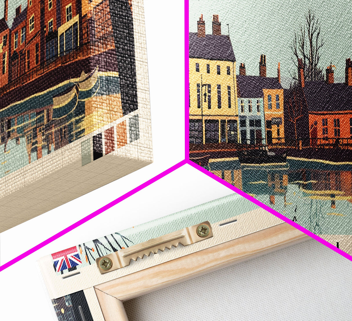 Carlisle, England Panoramic Canvas Print, Carlisle, England Painting, England Art, Carlisle Travel Poster, Travel Art, Vacation Gift