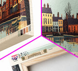 Carlisle, England Panoramic Canvas Print, Carlisle, England Painting, England Art, Carlisle Travel Poster, Travel Art, Vacation Gift