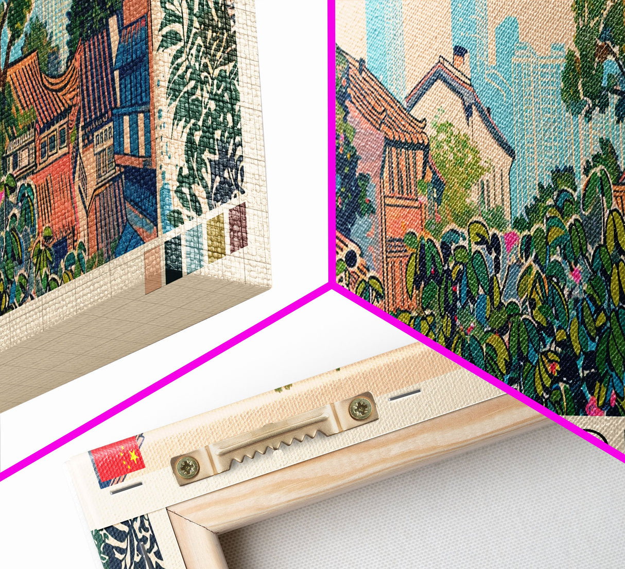 Chengdu, China Panoramic Canvas Print, Chengdu, China Painting, China Art, Chengdu Travel Poster, Travel Art, Vacation Gift