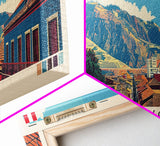 Chiclayo, Peru Panoramic Canvas Print, Chiclayo, Peru Painting, Peru Art, Chiclayo Travel Poster, Travel Art, Guest Room Painting