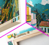 Itagui, Colombia Panoramic Canvas Print, Itagui, Colombia Painting, Colombia Art, Itagui Travel Poster, Travel Art, Guest Room Painting